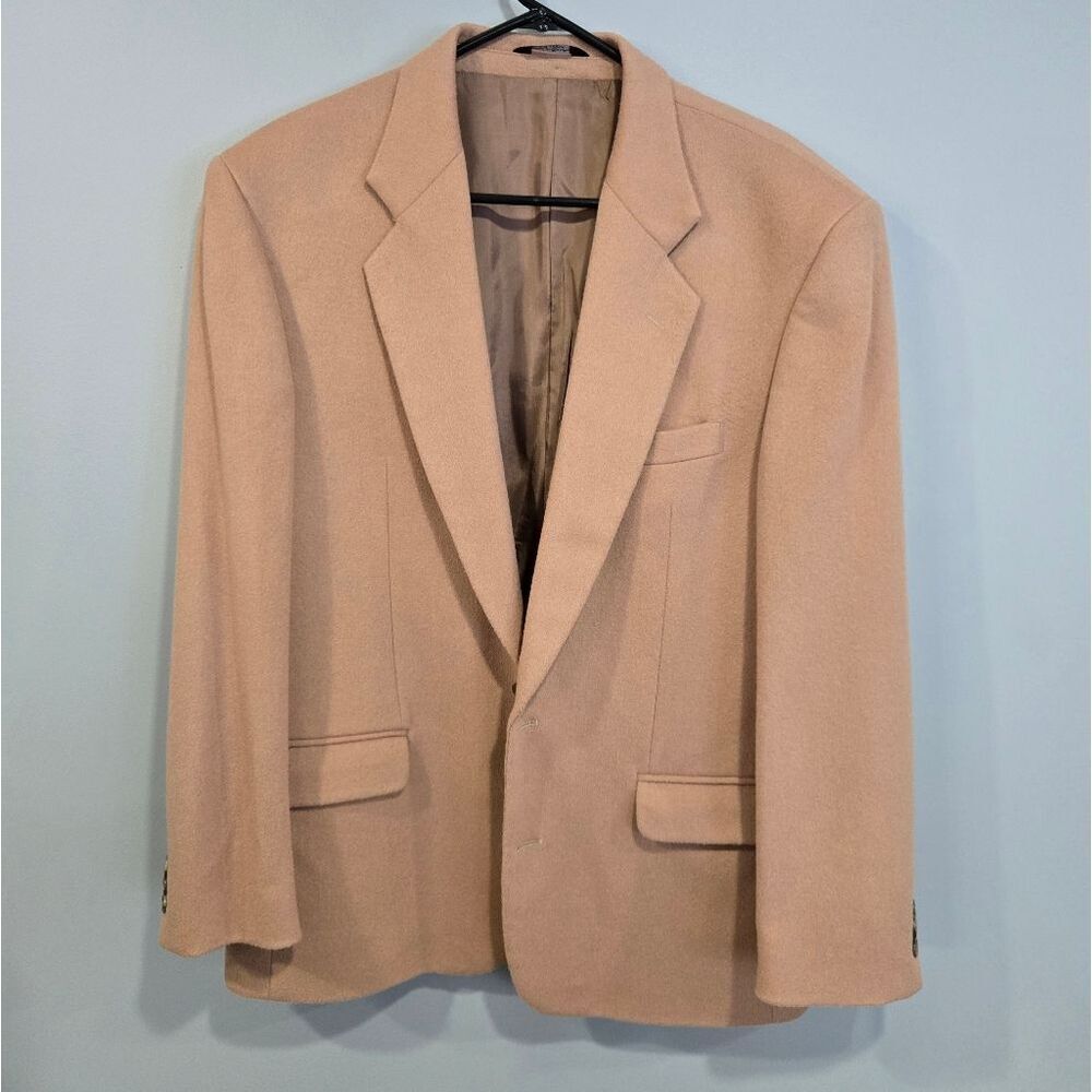 🐢 Emilio Bruzzi Italy Wool & Cashmere Camel Fur Blazer. Size 40 Reg.